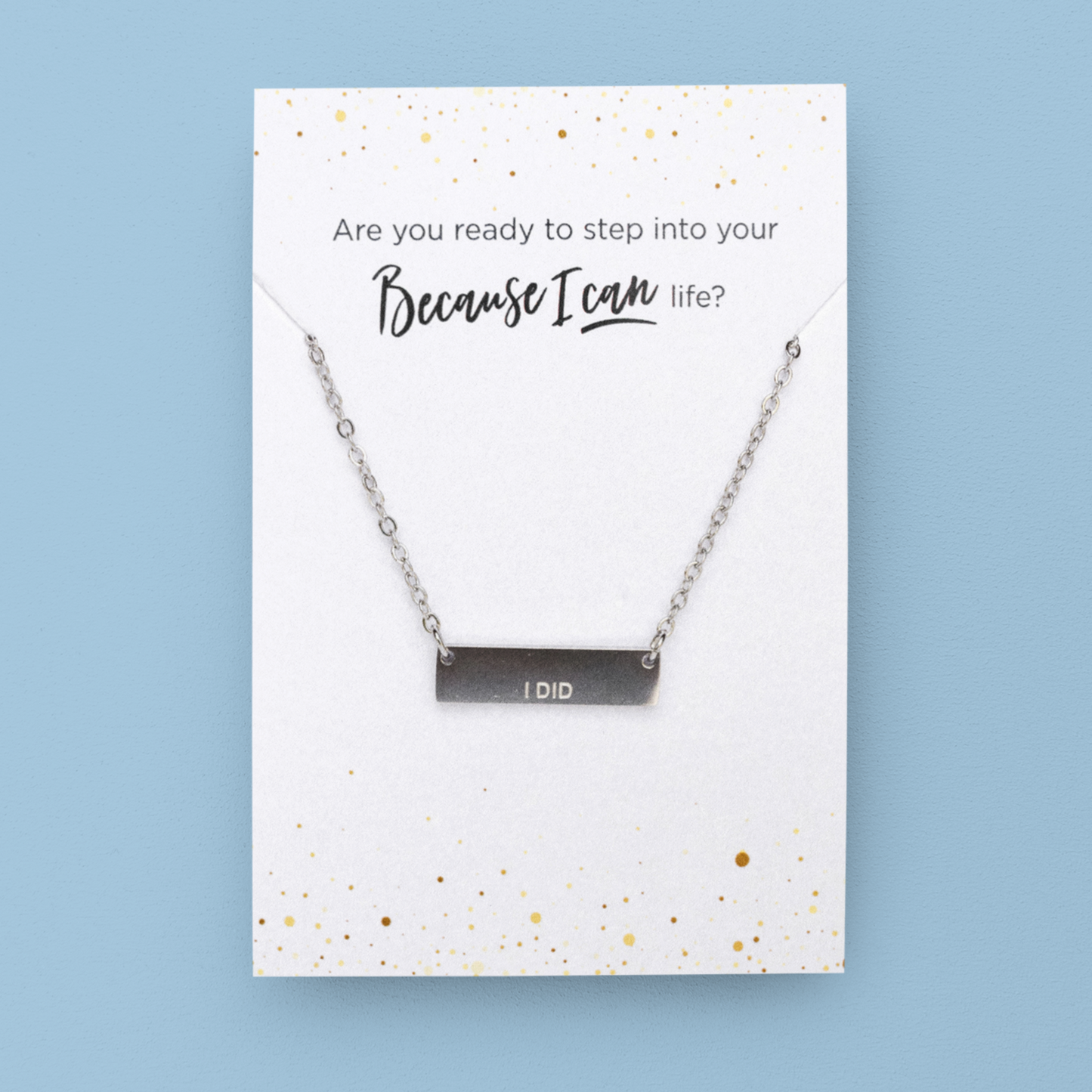 I DID Silver Necklace