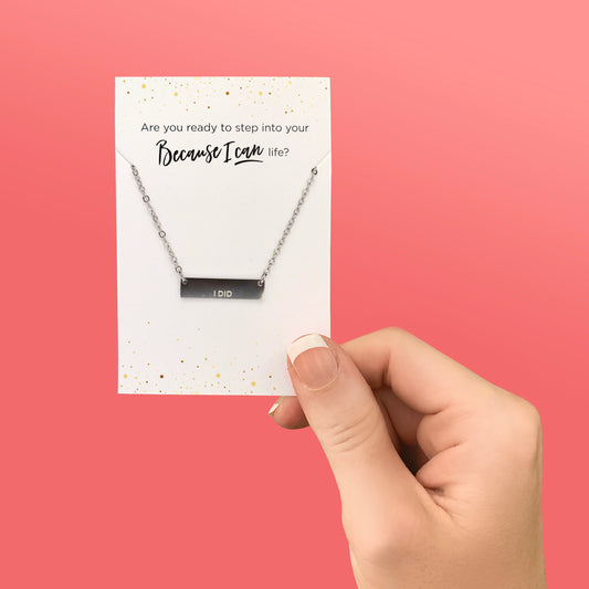 I DID Silver Necklace