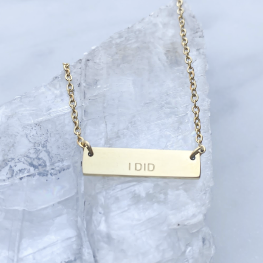 I DID Gold Necklace