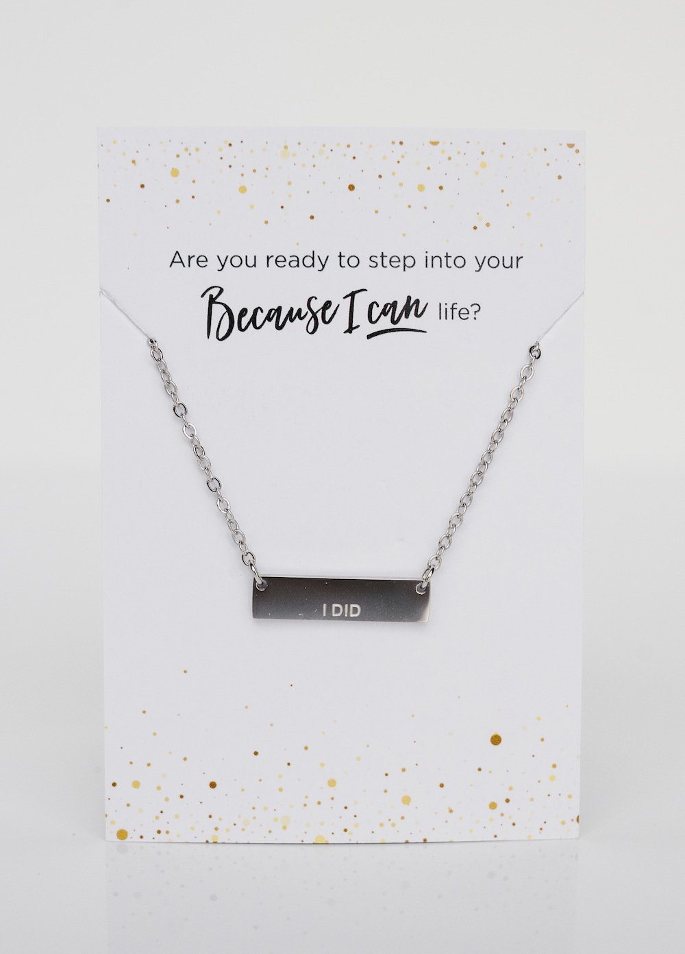 I DID Silver Necklace